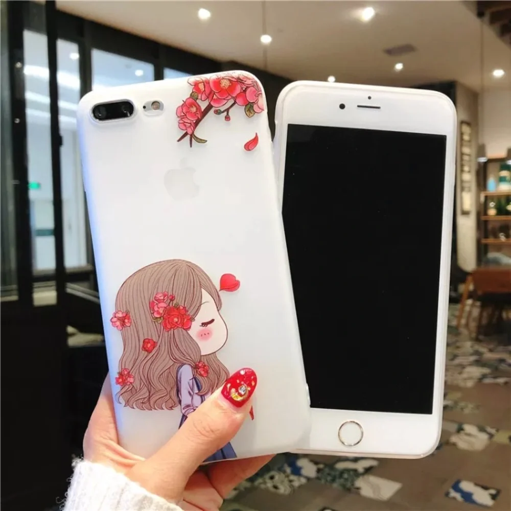 Soft Gel Girly Sakura Cherry Blossom Silicone iPhone 7/8 Cases